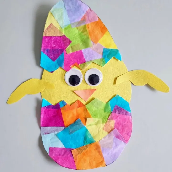 Hatching Chick Tissue Paper Suncatcher