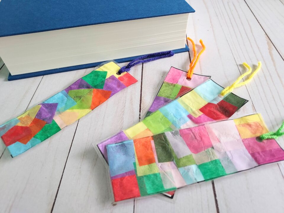 Tissue Paper Bookmark Craft for Kids