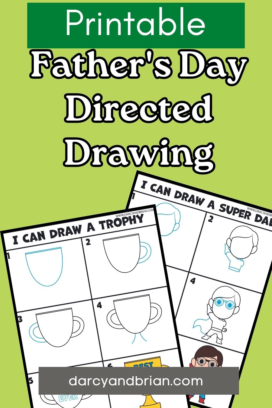 Fathers Day Directed Drawing - Free Printable - Sixth Bloom-saigonsouth.com.vn