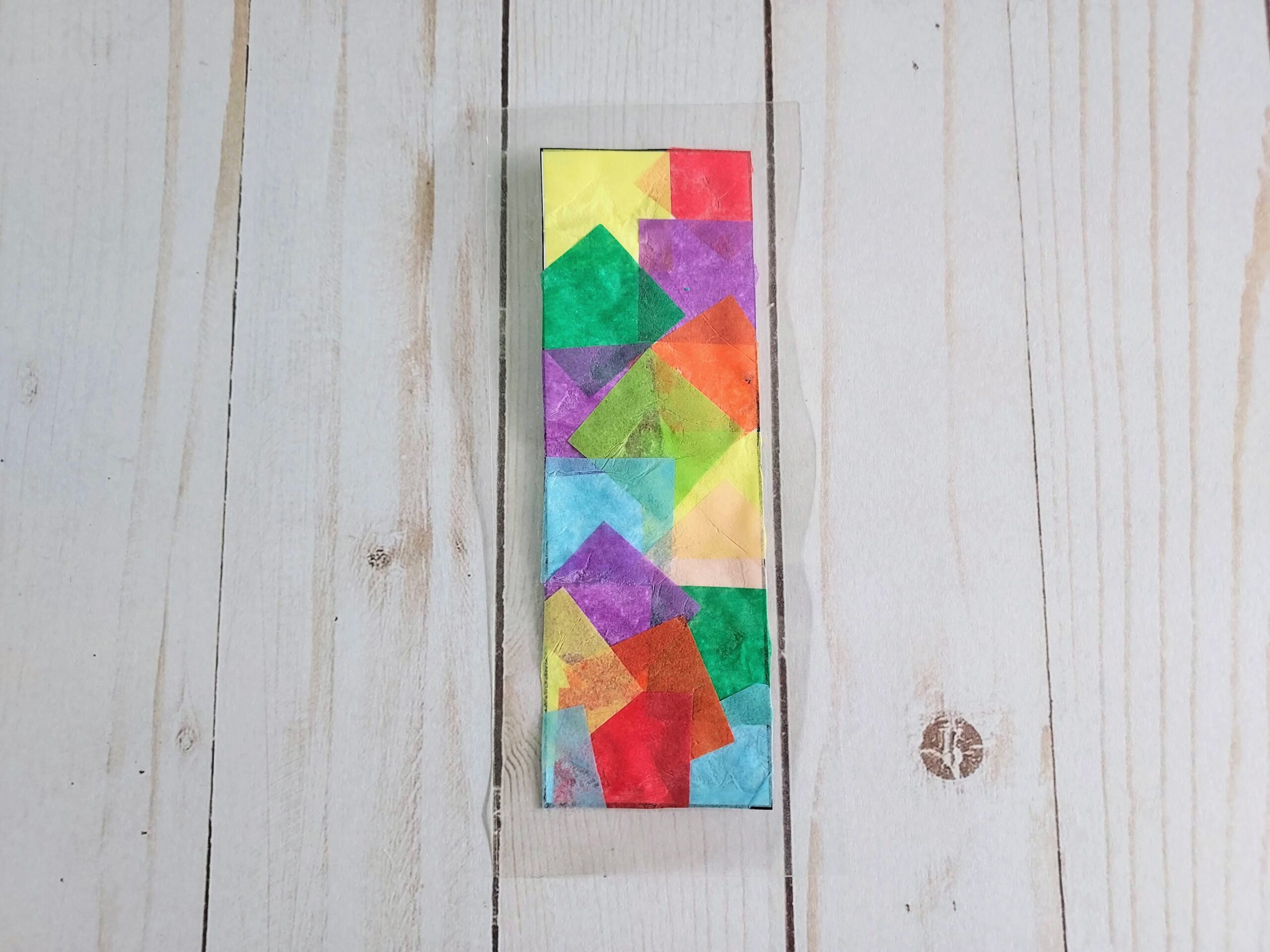 Tissue Paper Bookmark Craft for Kids