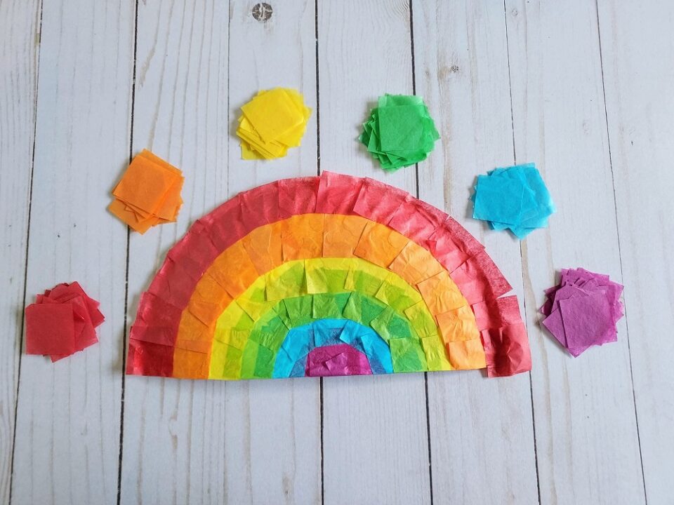 Paper Plate Rainbow Craft for Kids