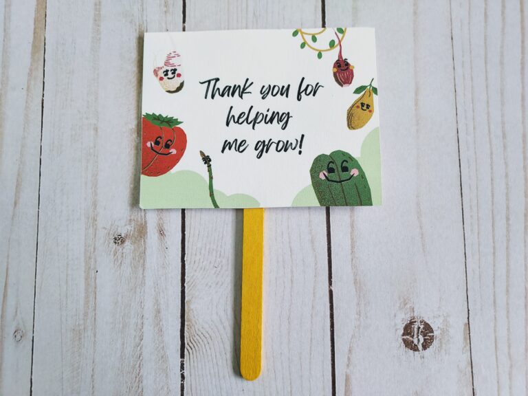 Free Printable Plant Themed Tags for Teacher Appreciation Gift