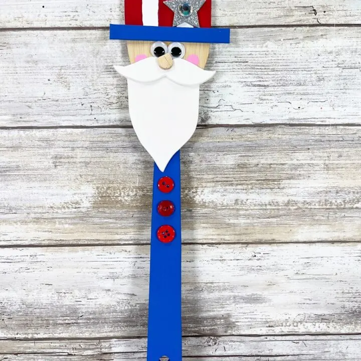 Wooden Spatula Uncle Sam Craft