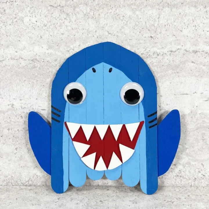 Popsicle Stick Shark Craft