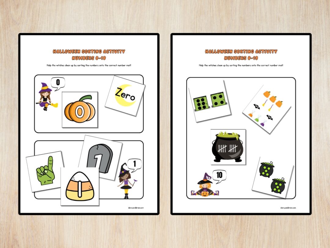 Halloween Sorting Activity For Preschoolers | Numbers 0-10