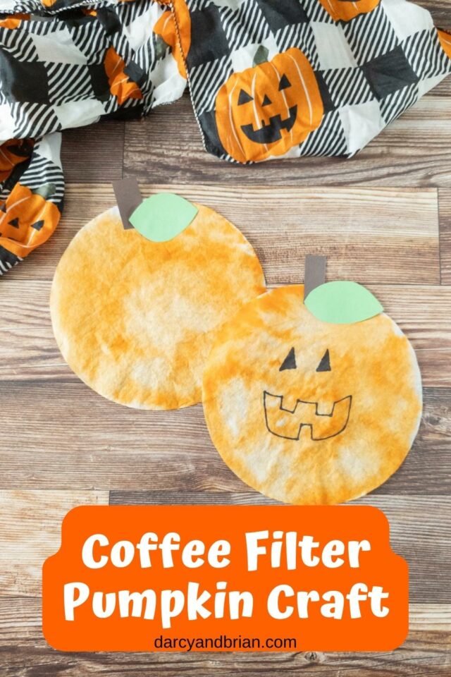 Coffee Filter Pumpkin Craft for Kids Easy and Fun Fall Art Project
