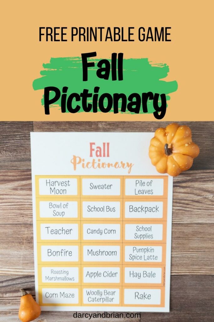 Summer Pictionary Words for Kids - Free Printable Game