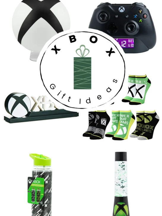 Photo collage of Xbox themed items perfect for gifts.