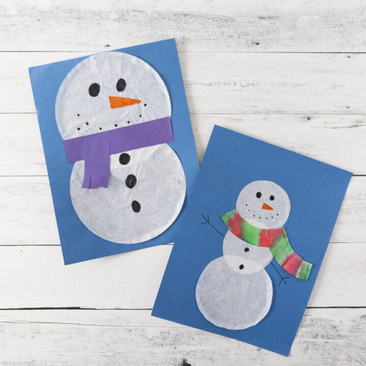 Coffee Filter Snowman Craft