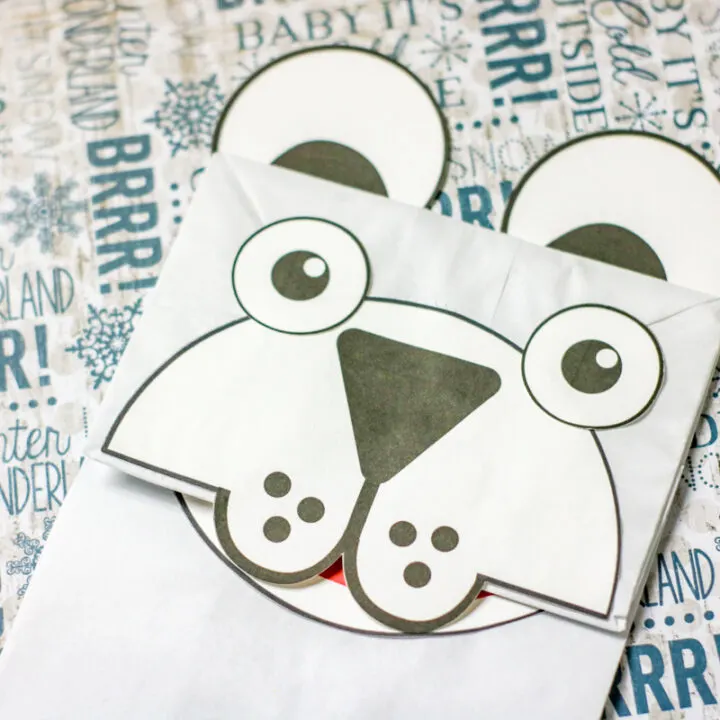 Paper Bag Polar Bear Craft