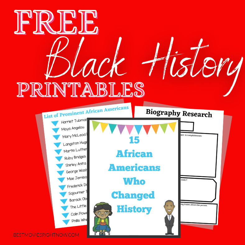 black history month biography template free