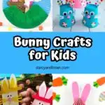 Collage of four different Bunny Crafts for kids