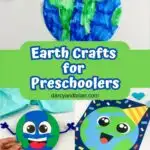 Collage of three different Earth Crafts for Preschoolers