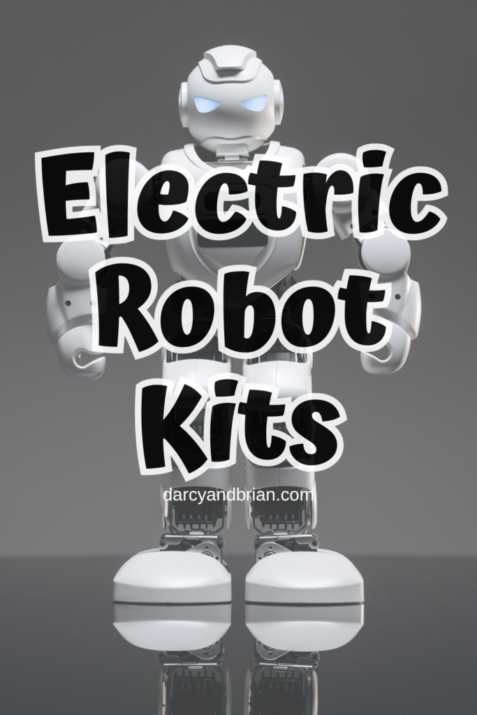 Electric Robot Kits text over image of toy robot