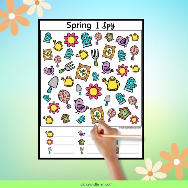 Spy Spring Chart Spring I Spy Printable Worksheets for Kids