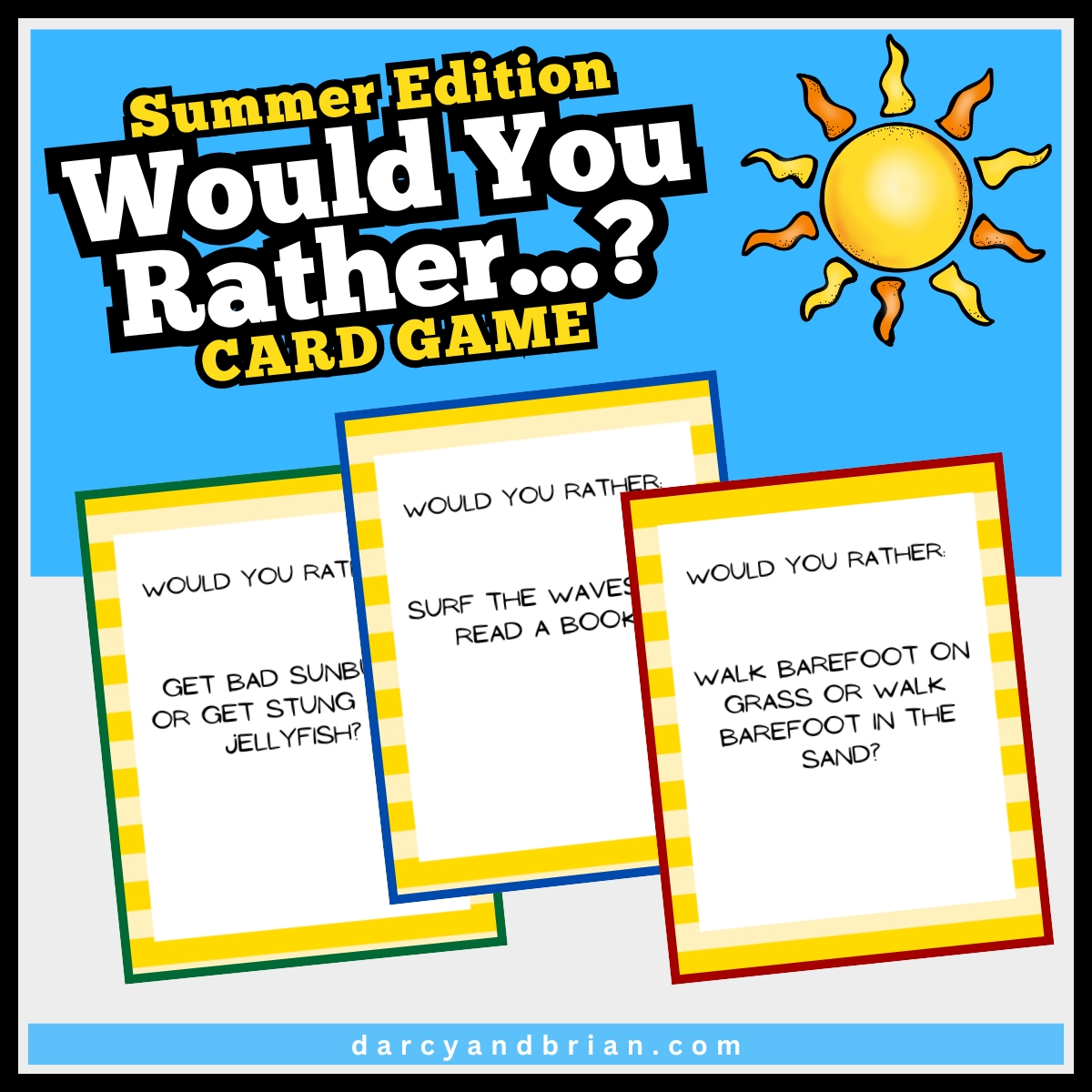 Printable Would You Rather Summer Questions