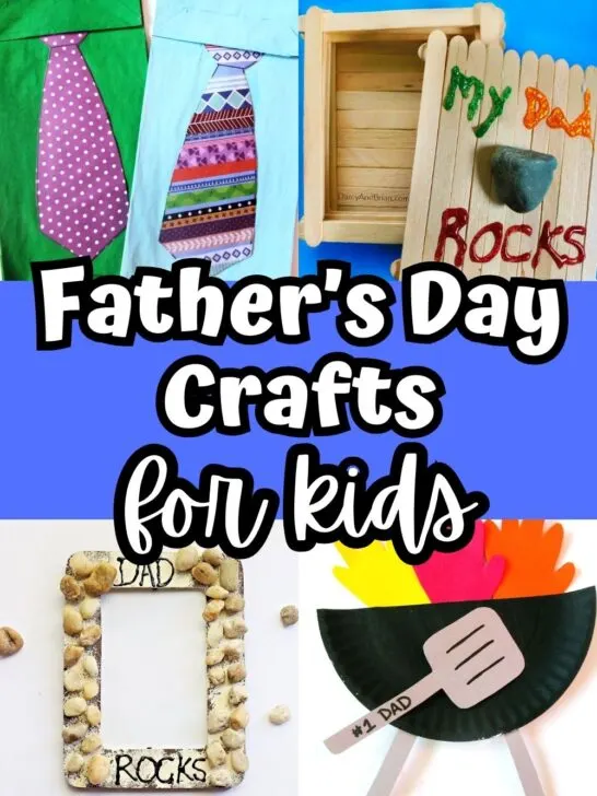Collage of craft projects featuring a tie, grill, and two different 