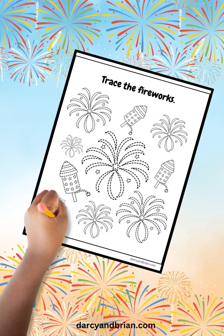 Fireworks Tracing Printables: Enhance Preschool Fine Motor Skills