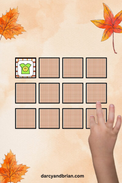Fall Object Memory Fall Memory Game Printable for Kids